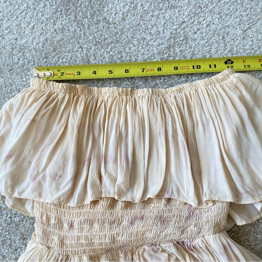 Blue Life Skort Dress Romper Womens Size Small Pink Tie Dye Strapless Boho - Picture 8 of 9